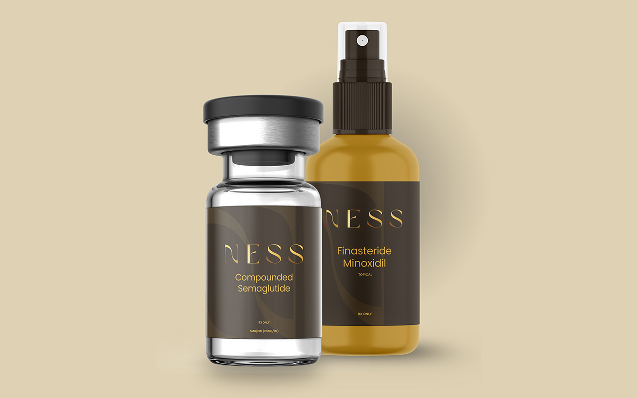 Finasteride Minoxidil glp1 bundle hair loss ness