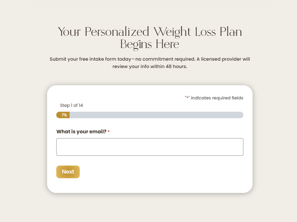 Glp1 weight loss intake form from ness