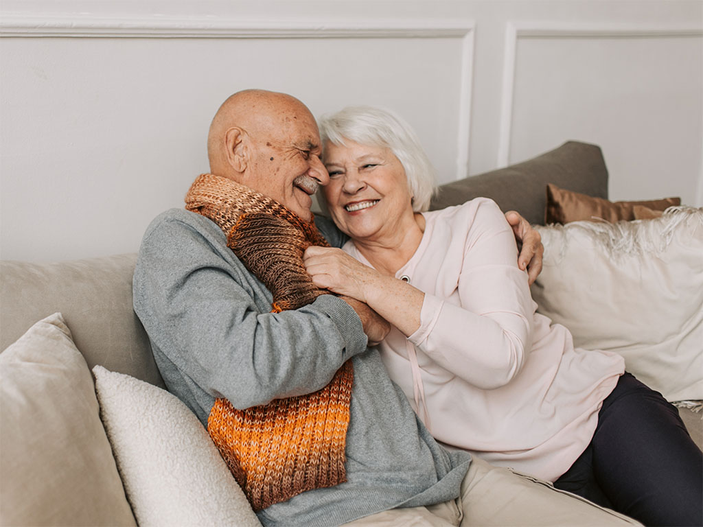 Happy older couple sexual health ness