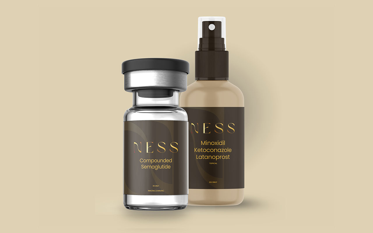 Minoxidil Ketoconazole Latanoprost glp1 bundle hair loss ness